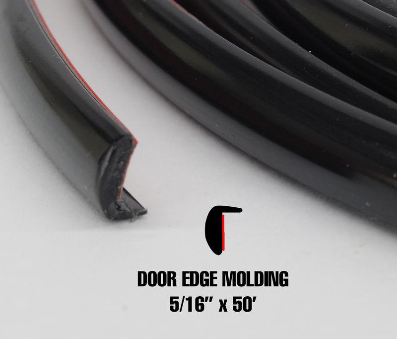 Door edge & lip molding l style * 5/16"x 50' black 