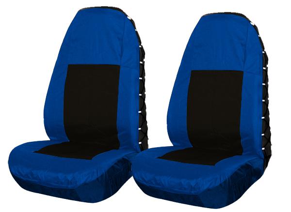 Universal car van oxford front blue & black protectors seat covers