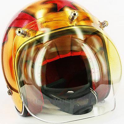 UV Gradation Yellow Bubble Visor Shield Face Mask & Gold Chrome Rhinestone Snaps, US $18.99, image 3