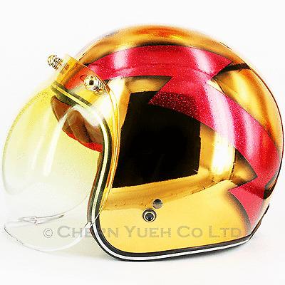 UV Gradation Yellow Bubble Visor Shield Face Mask & Gold Chrome Rhinestone Snaps, US $18.99, image 4