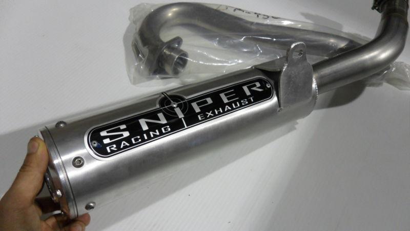 Sniper exhaust system s/s h/p, alu. muffler atv suzuki ltr450  free shipping
