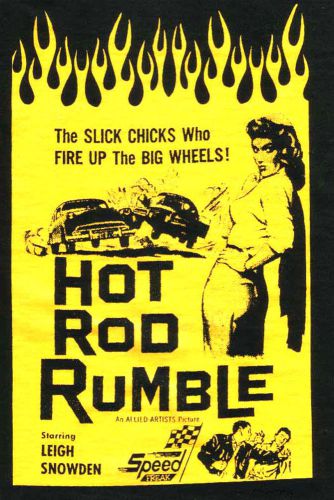 Vintage hotrod rumble custom ford vintage car 1950's t-shirt  v8