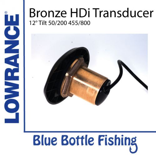 T lowrance bronze hdi tilted transducer - 12° tilt 50/200 455/800