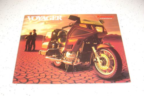 1986 kawasaki voyager zn1300 - a4, nos sales brochure 4 pages.with inside poster
