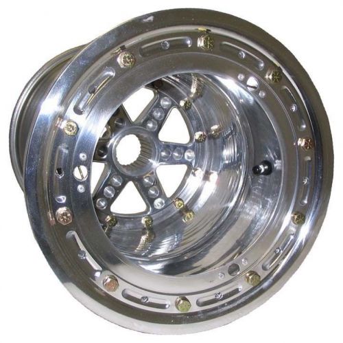 Keizer aluminum wheel,31 spline w/wheel center,midget,13x10,4&#034;,beadlock,polished