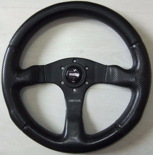 Momo competition steering wheel 350mm leather jdm honda civic supra skyline mx5