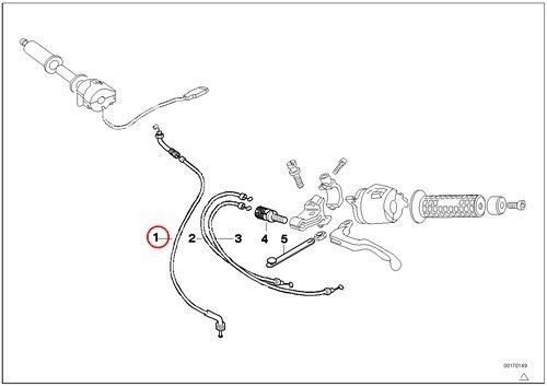 Bmw genuine motorcycle bowden cable accelerator bowden cable e169 32732345752