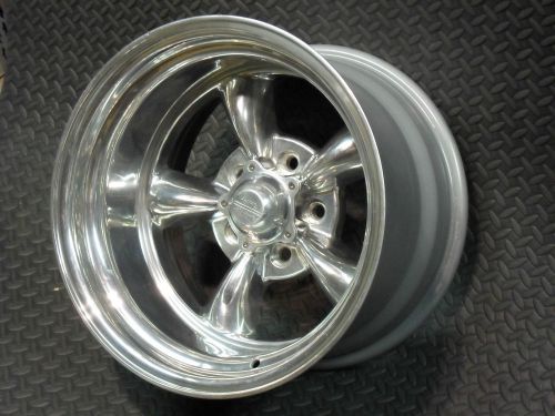 American racing torq-thrust #6055161 aluminum chrome 15x10 wheel 5 x 4.75 chevy