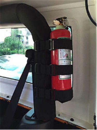 Black sport roll bar fire extinguisher holder for jeep wrangler tj yj jk cj
