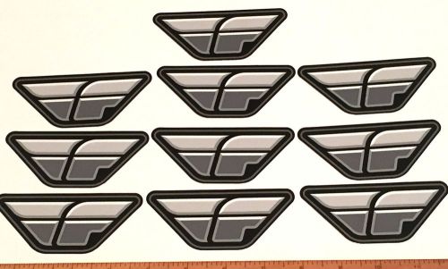 (10) fly racing decals sticker 4" x 2" wings vinyl lot