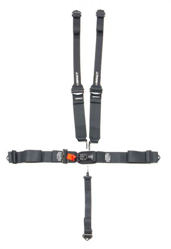 Impact racing black latch and link 5 point harness p/n 51111111hans