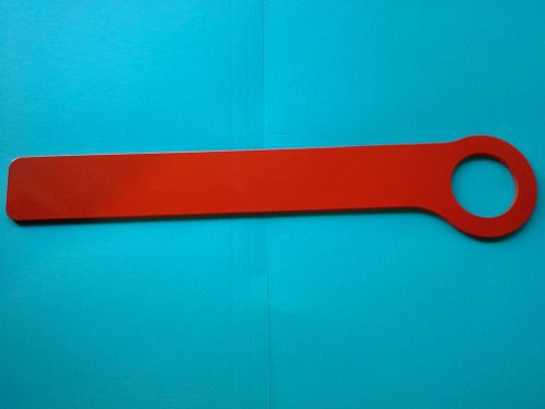 Racecar racing car tow recovery hook 4wd towhook 400mm long red powdercoated