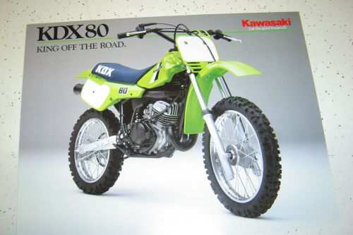 1984 kawasaki kdx80cc sales brochure,genuine nos, 2 pages.