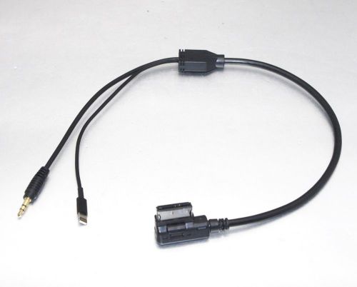 Audi ami interface 3.5mm aux lightning cable 8-pin for iphone 5 5c 5s 6 plus