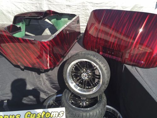 Ez go rxv or txt golf cart body... candy red or candy blue "streaker" paint job