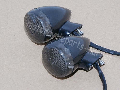 Motorcycle black/smoke rear led turn signal indicator fog light custom parts new