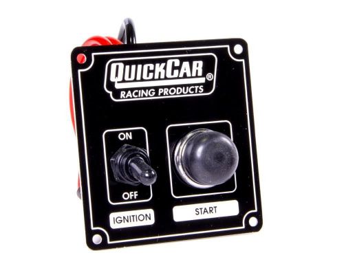 Quickcar ignition control panel starter black 1 toggle/ 1 push button start usra