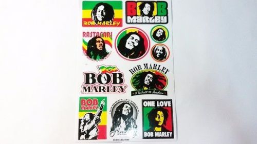 Sheet of assorted sizes bob marley vinyl decal stickers car home wall decor