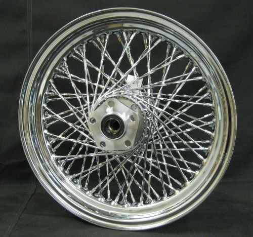 Chrome ultima 80 twisted spoke 16&#034; x 3&#034; rear wheel for harley softail 1984-1999