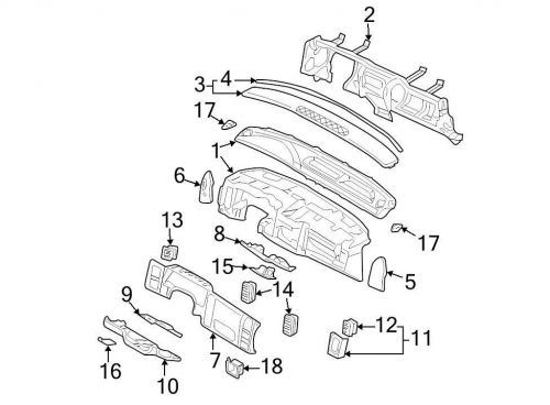 Chrysler oem dodge dashboard air vent 5kc55dx9ab image 14