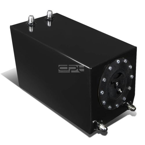 3 gallon lightweight black coated aluminum racing fuel cell tank+level sender