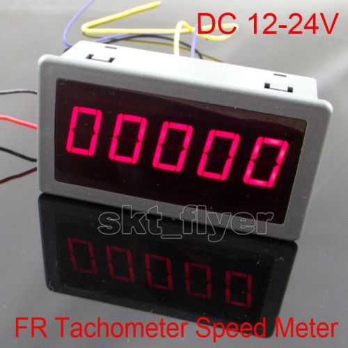 Digital red led frequency tachometer rotate speed car meter dc 12-24v 79x43mm