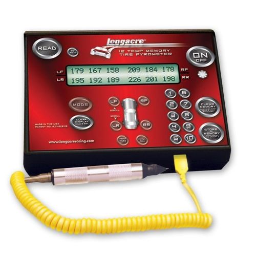 Longacre racing 50690 deluxe memory tire pyrometer with carrying case and probe