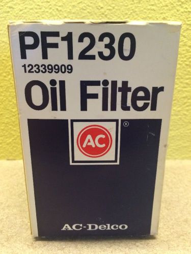 Ac-delco pf1230 oil filter part no. 12339909 general motors corp. made in usa.