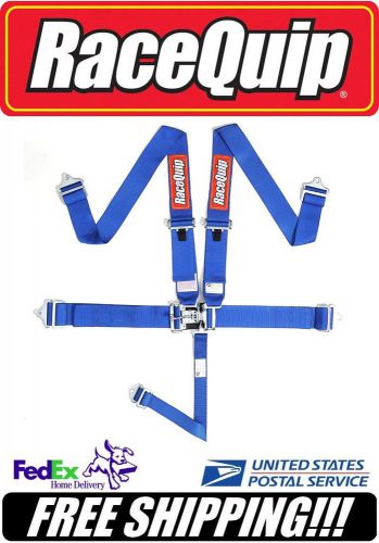 Racequip sfi 16.1 5pt blue latch &amp; link racing safety harness nhra scca #711021