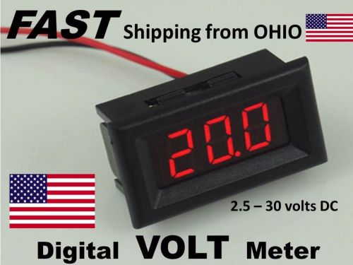 Golf cart - voltage meter - gas or electric dash mount part digital - volt 24v
