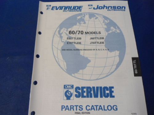 1991 omc evinrude/johnson parts catalog, 60/70 models