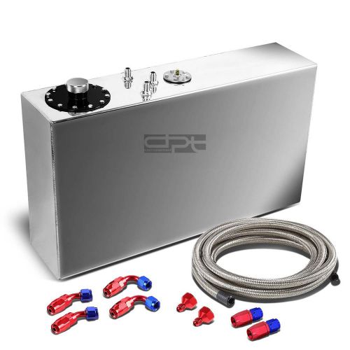 Purchase 17 GALLON TOPFEED ALUMINUM RACE SLIM RESERVED TANK+LEVEL SENDER+STEEL LINE KIT in
