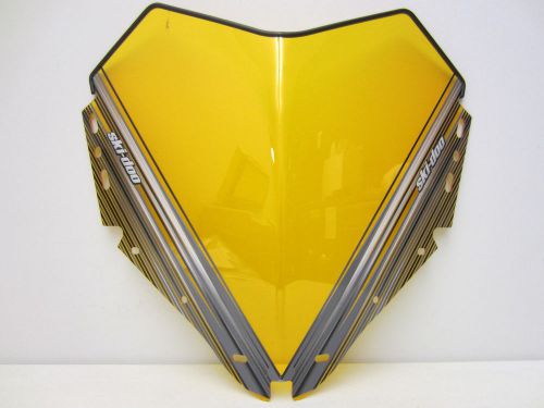 Ski-doo new oem medium height fixed windshield rev-xp yellow tint 14.5" mid