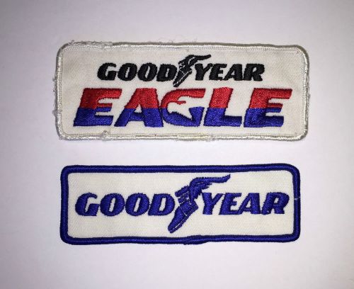 Lot of 2: goodyear (blue on white)  &amp; goodyear eagle (multi color) patches
