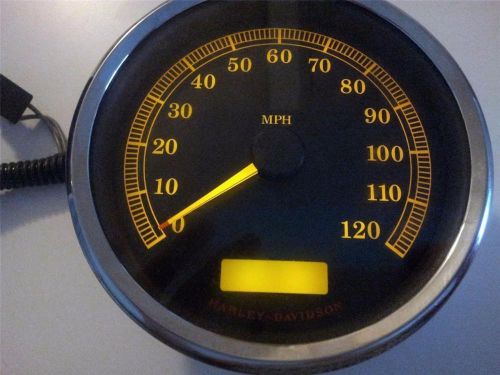 5" speedometer 33,052 miles w/clock fits softails except rocker models 67033-08