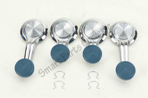 1967 corvette window &amp; vent window crank handles w/bright blue knob set - new!
