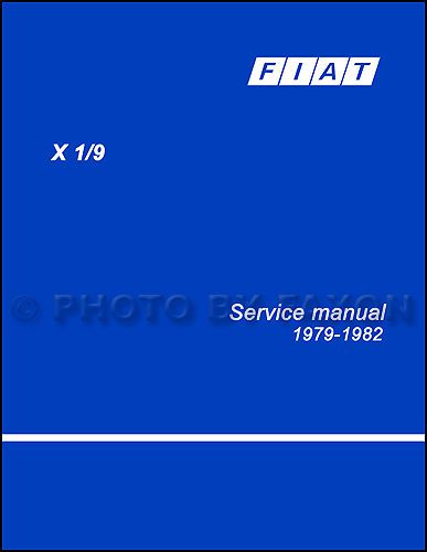 1979 1980 1981 1982 fiat x19 shop manual x 19 repair service book