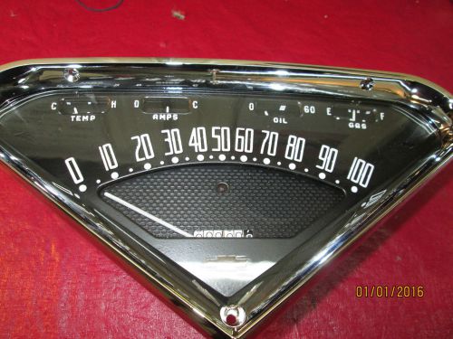 1955 through 1959 chevy trk original speedo dash odometer gas oil gauge assembly