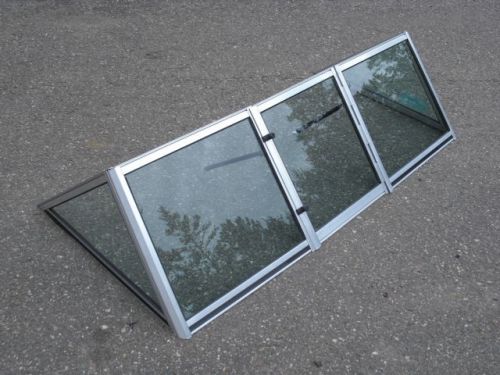 62" rinker/glastron/etc open bow walk-thru 5-piece boat windshield assembly