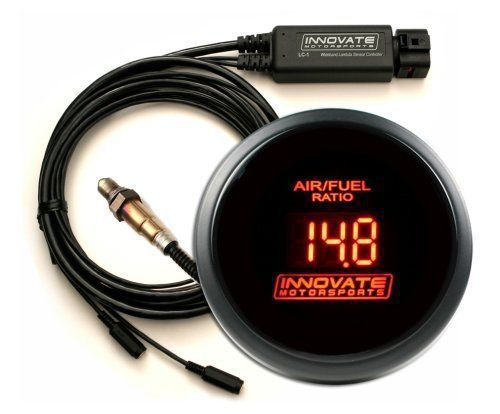 Innovate lc2 wideband o2 &amp; db 52mm kit (red gauge) display lc-2 tuner combo