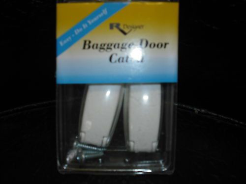 Rv - motorhome /  white baggage door catches - set of 2 - new rounded style