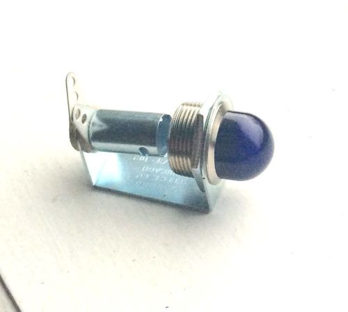 Vintage blue lined beehive lens dash gauge panel light hot rod 5/8&#034;. nos dialco