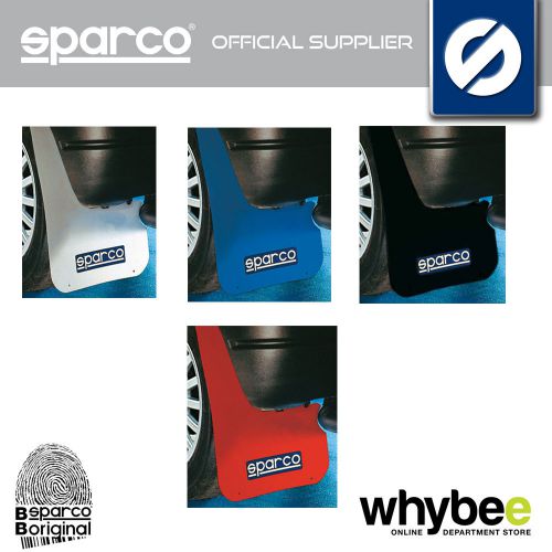 Sparco coloured mud flaps (pair) rally &amp; road cars - white / black / red / blue