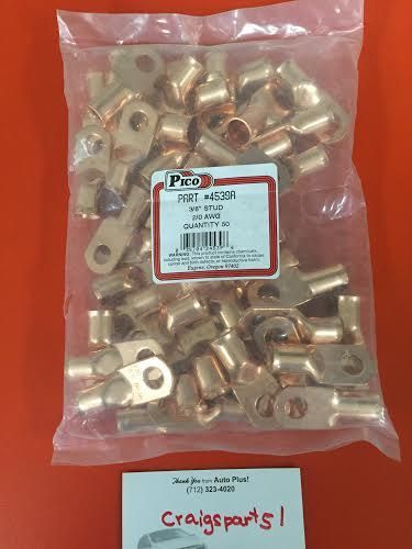 Pico wiring 4539a 2/0awg 3/8 tubular ring 50 per pack