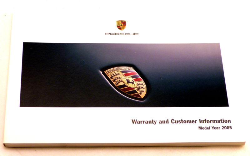 Purchase 2005 PORSCHE WARRANTY INFO BOOKLET in Brentwood, Tennessee, US, for US 18.95
