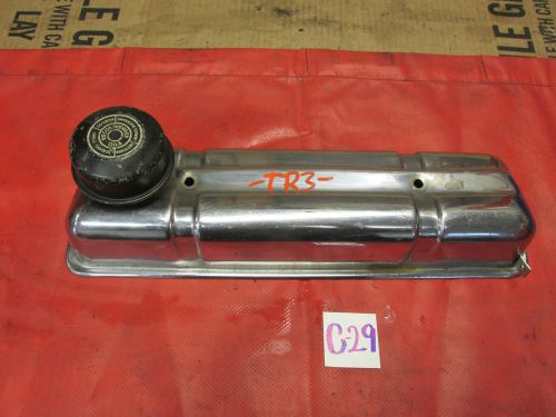 Triumph tr3, original chrome valve cover &amp; original oil filler cap, a real tr3.!
