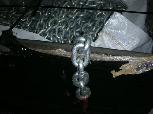5/8" anchor chain, iso, g4, ht, galvanized, new!