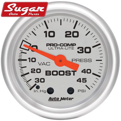 Auto meter 4308 ultra-lite; mechanical boost/vacuum gauge