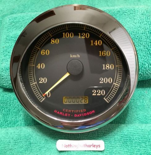 Harley davidson 5" speedo 67197-99a 28 kilometers 99-03 dyna softail roadking
