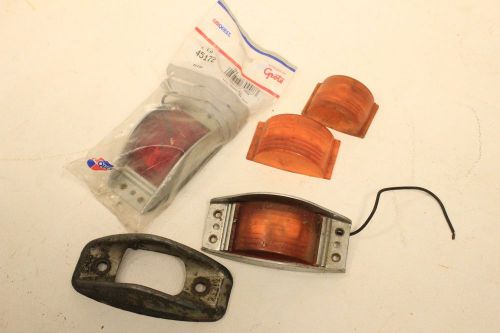Mixed grote dietz amber red marker light lot lens and bracket